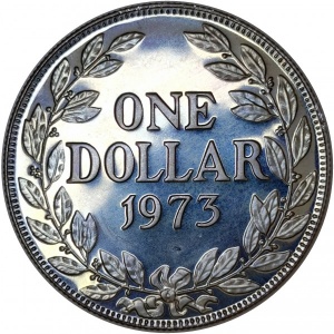 Реверс монеты Либерия, 1 доллар, 1968-1975