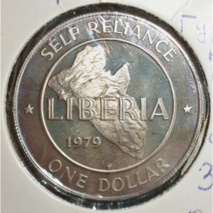 Реверс монеты Либерия, 1 доллар, 1979