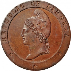 Аверс монеты Либерия, 1 цент, 1847