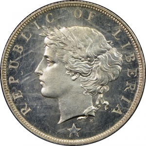 Аверс монеты Либерия, 50 центов, 1896-1906