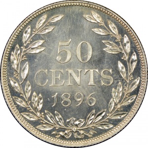 Реверс монеты Либерия, 50 центов, 1896-1906