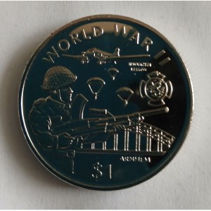 Реверс монеты Либерия, 1 доллар, 1997, Вторая мировая война - Битва за Арнем
