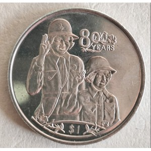 Реверс монеты Либерия, 1 доллар, 2006, 80 лет со дня рождения Королевы Елизаветы II