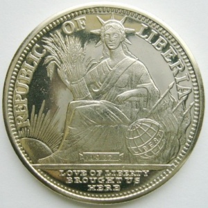 Аверс монеты Либерия, 5 долларов, 1997, Год крысы