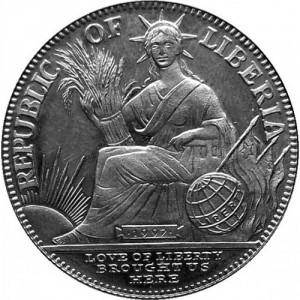 Аверс монеты Либерия, 5 долларов, 1997, Год тигра