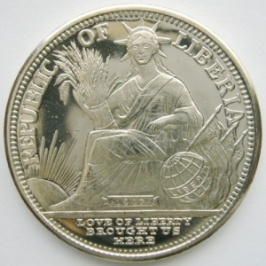 Аверс монеты Либерия, 5 долларов, 1997, Год козы