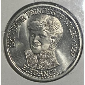 Реверс монеты Либерия, 5 долларов, 1997, Элегантность