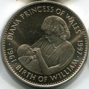 Реверс монеты Либерия, 5 долларов, 1997, Рождение Уильяма