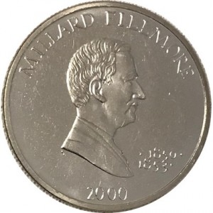 Реверс монеты Либерия, 5 долларов, 2000, Миллард Филлмор (1850-1853)