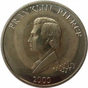 Реверс монеты Либерия, 5 долларов, 2000, Франклин Пирс (1853-1857)