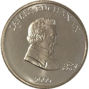 Реверс монеты Либерия, 5 долларов, 2000, Джеймс Бьюкенен (1857-1861)