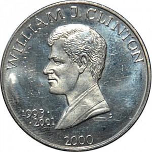Реверс монеты Либерия, 5 долларов, 2000, Билл Клинтон (1993-2001)