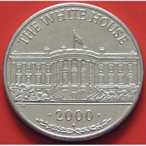 Реверс монеты Либерия, 5 долларов, 2000, Белый дом