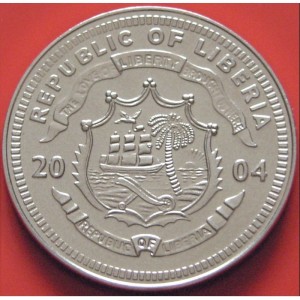 Аверс монеты Либерия, 5 долларов, 2003-2004, Экспедиция Льюиса и Кларка