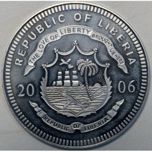 Аверс монеты Либерия, 5 долларов, 2006, ICE