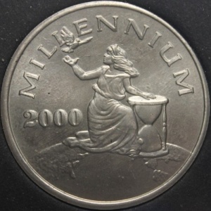 Реверс монеты Либерия, 10 долларов, 2000, Миллениум