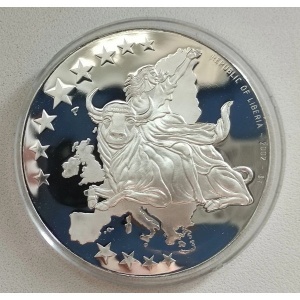 Аверс монеты Либерия, 1 доллар, 2002, Финляндия, 5 центов