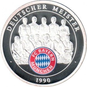 Реверс монеты Либерия, 1 доллар, 2002, Чемпион 1990 года