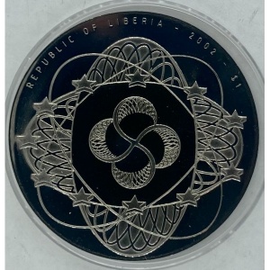 Аверс монеты Либерия, 1 доллар, 2002, 200 марок, 1996-2001