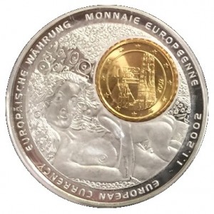 Реверс монеты Либерия, 1 доллар, 2002, Австрия, 10 центов