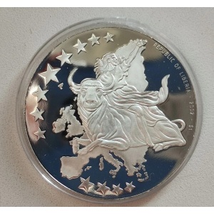 Аверс монеты Либерия, 1 доллар, 2002, Люксембург, 10 центов