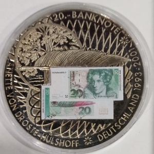 Реверс монеты Либерия, 1 доллар, 2002, 20 марок, 1993-2001