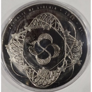 Аверс монеты Либерия, 1 доллар, 2002, ГДР, 100 марок, 1975