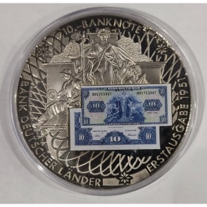 Реверс монеты Либерия, 1 доллар, 2002, ФРГ, 10 марок, 1951