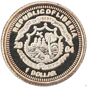 Аверс монеты Либерия, 1 доллар, 2004, Сборная Германии