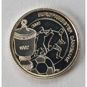 Реверс монеты Либерия, 1 доллар, 2007, Дания - победитель чемпионата Европы по футболу 1992