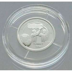 Реверс монеты Либерия, 1 доллар, 2008, Сборная Турции