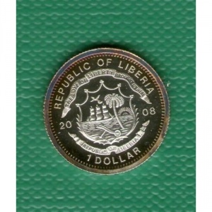 Аверс монеты Либерия, 1 доллар, 2008, Сборная России