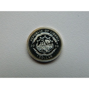 Аверс монеты Либерия, 1 доллар, 2008, Сборная Португалии