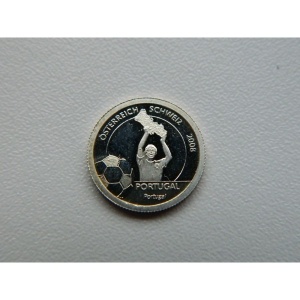 Реверс монеты Либерия, 1 доллар, 2008, Сборная Португалии