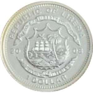 Аверс монеты Либерия, 1 доллар, 2008, Сборная Швеции