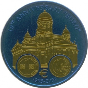 Реверс монеты Либерия, 5 долларов, 2005, Финляндия