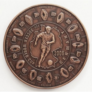 Реверс монеты Либерия, 5 долларов, 2006, Чемпионат мира по футболу 2006
