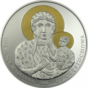 Реверс монеты Либерия, 5 долларов, 2007, Черная Мадонна из Ченстоховы