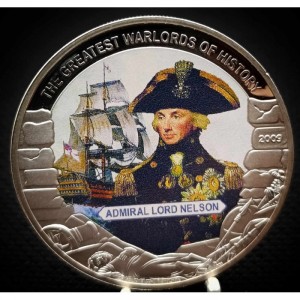 Реверс монеты Либерия, 5 долларов, 2009, Адмирал лорд Нельсон