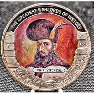Реверс монеты Либерия, 5 долларов, 2009, Михай Храбрый