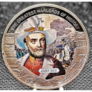 Реверс монеты Либерия, 5 долларов, 2011, Юзеф Захариаш Бем