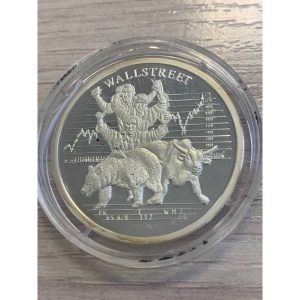 Реверс монеты Либерия, 10 долларов, 2000, Уолл-стрит
