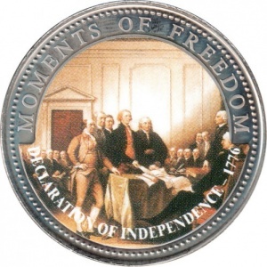 Реверс монеты Либерия, 10 долларов, 2001, Декларация независимости - 1776