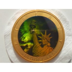 Реверс монеты Либерия, 10 долларов, 2001, Статуя свободы