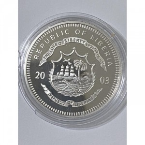 Аверс монеты Либерия, 10 долларов, 2003, XXIX летние Олимпийские Игры, Пекин 2008