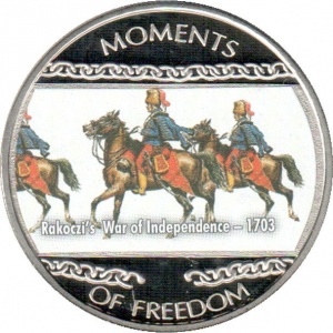 Реверс монеты Либерия, 10 долларов, 2004, Война за независимость Ракоци