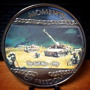 Реверс монеты Либерия, 10 долларов, 2004, Война в Персидском заливе - 1990