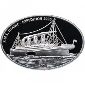 Реверс монеты Либерия, 10 долларов, 2005, Титаник - экспедиция 2000
