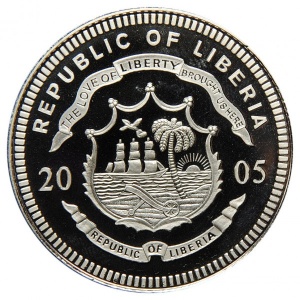 Аверс монеты Либерия, 10 долларов, 2005, Иран