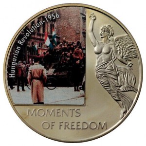 Реверс монеты Либерия, 10 долларов, 2006, Венгерское восстание - 1956